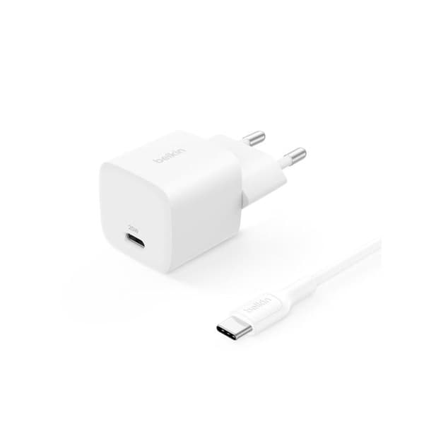 Belkin BOOST Charge USB-C Laddare 25W PD PPS Snabbladdning Universell Vit