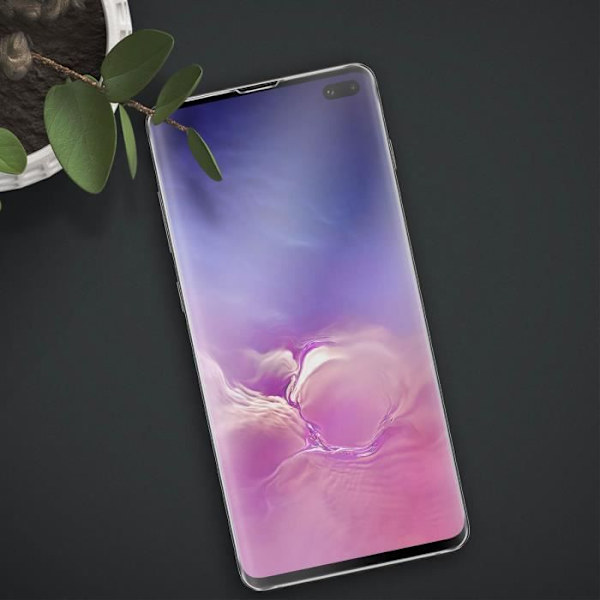 Skyddsfilm - AVIZAR - Galaxy S10 Plus - Flexibel - Stötsäker - Transparent Vit Klar vit