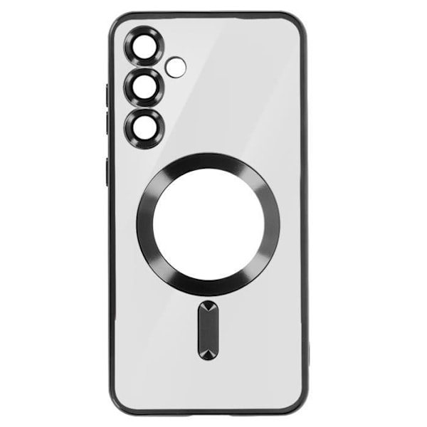 AVIZAR etui til Samsung S23 FE - Sort Chrome Contour Silikone - MagSafe - Integreret kamerabeskyttelse Svart
