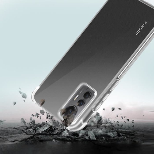 AVIZAR Skyddsfodral för Xiaomi 12 Lite - Soft Gel Silikon - Förstärkta hörn - Transparent Transparent