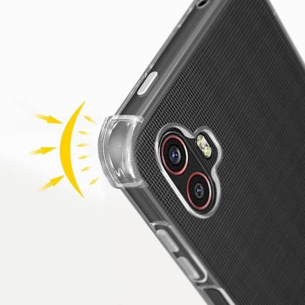Etui - AVIZAR - Samsung Galaxy Xcover 6 Pro - Silikone Gel - Forstærkede hjørner - Gennemsigtig Transparent