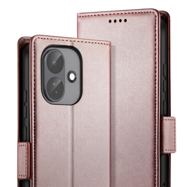 Pungetui til Redmi Note 17 Pro Serie Smart Book med Støtte Rose guld Roséguld