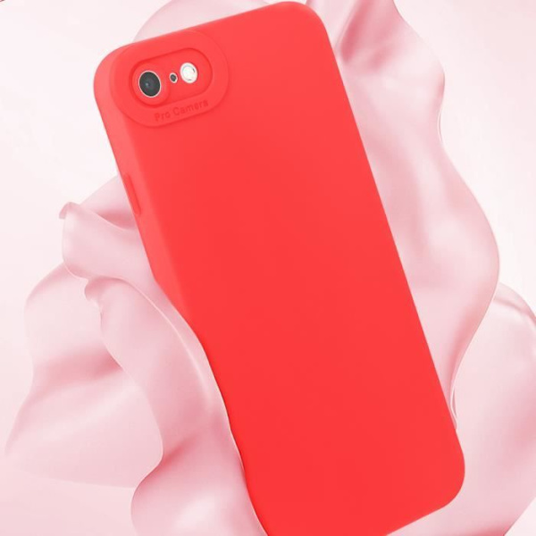Cover til iPhone 7 / 8 / SE 2020 / SE 2022 - AVIZAR - Silikone - Rød - Halvstiv - Glat - Blandet Röd