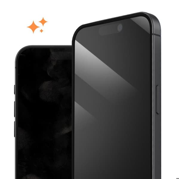 Skærmbeskyttelse til iPhone 15 Pro Max i Hærdet Glas 0.40mm Høj Modstand Sort Svart