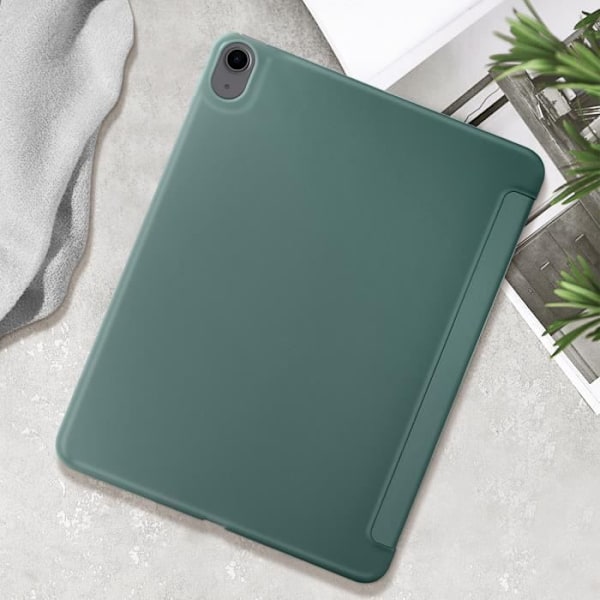 Fodral för iPad Air 11 2024 - AVIZAR - Vikbart flip-stöd i flera positioner - Mörkgrön - Fullständigt skydd Grön