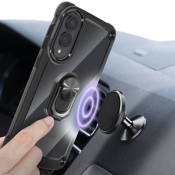 Coque för Samsung Galaxy S25 Edge Magnetisk Ring Stativ Video Svart Svart