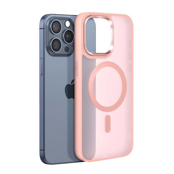 Pack Essentials för iPhone 15 Pro Max Fodral, Glas, Laddare, Hörlurar (5 delar) Mayaxess Rosa Ros