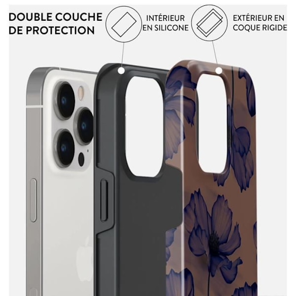 iPhone 14 Pro Max Tough Antichoks Kuori Malli Velvet Night Burga Lavande kastanj
