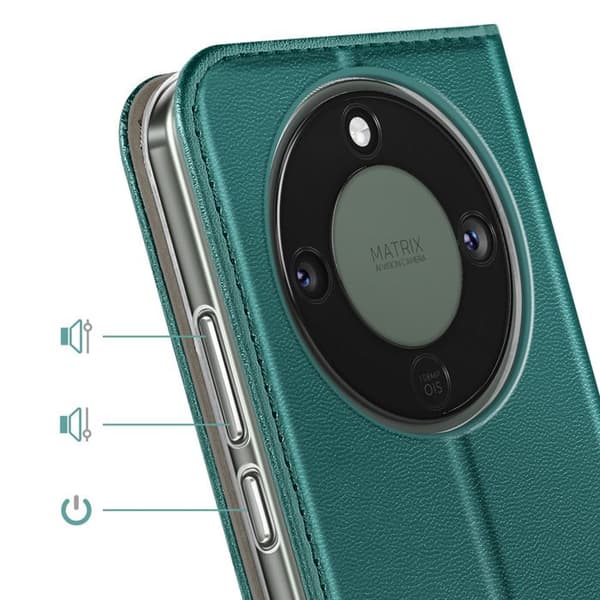 Honor Magic 8 Lite -kansio, jossa on korttipidike ja videotuki, vihreä Grön