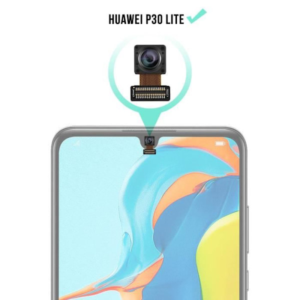 Huawei P30 Lite etukamera - AVIZAR - Vaihtoobjektiivi - musta Svart