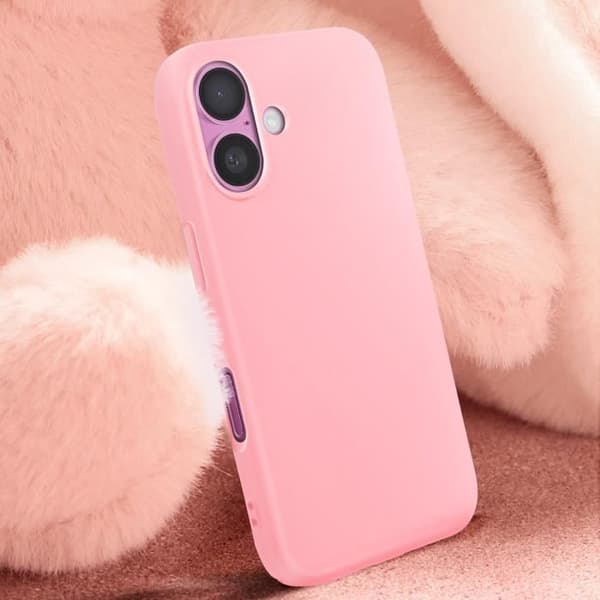 Fodral till iPhone 16 - AVIZAR - Halvstyv Soft-touch Anti-fingeravtryck - Pulverrosa Rosa