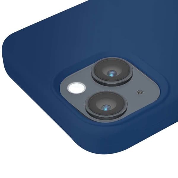 Cover til iPhone 14 Farve Skin i TPU med Blødt Inderfoder Moxie Mørkeblå Blå