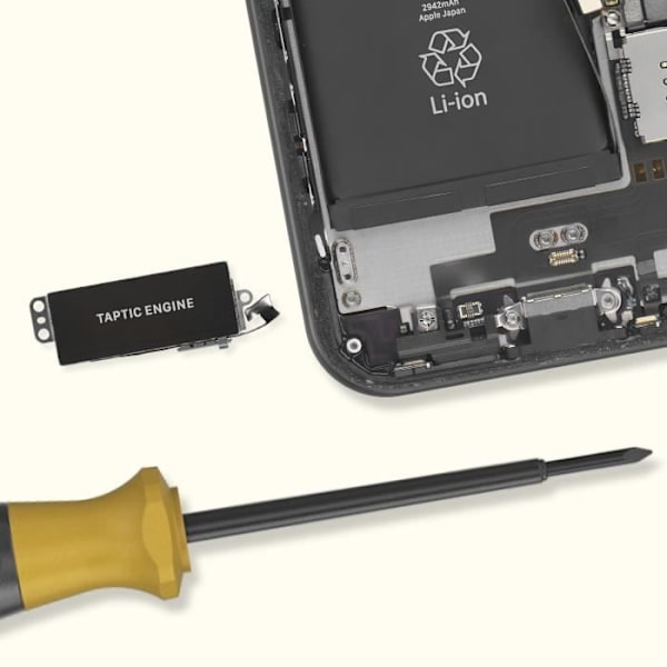 Erstatningsvibrator til Apple iPhone XR Sort Svart