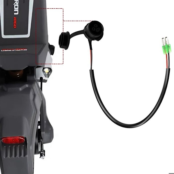 Port de Charge til Dualtron Togo og Togo Ltd 48V Original Minimotors Sort Svart