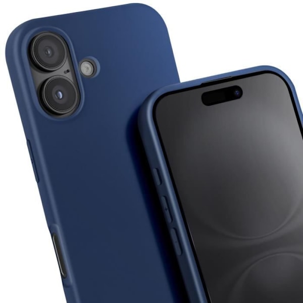 Coque Cordon Semi Rigide Soft touch för iPhone 16 Plus Blå Blå