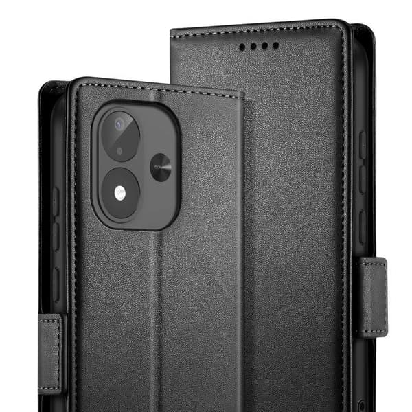 Redmi Note 17 Sarjan Älykäs Kirja -lompakko, jossa tuki, musta Svart