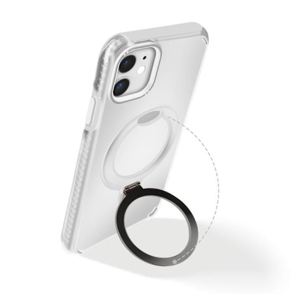 Coque MagSafe för iPhone 12 Pro och 12 Stötsäker med Fällbart Stöd Vit Vit