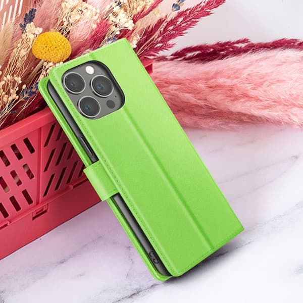 Plånboksfodral för iPhone 13 Pro Max med Stöd och Magnetflik Zanaé Grön Grön