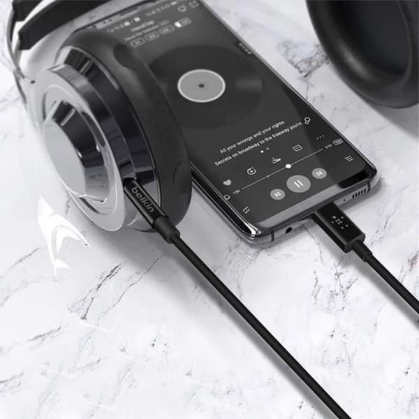 Audio USB-C-kabel - Belkin - RockStar - 90cm - Sort - Digital-analog