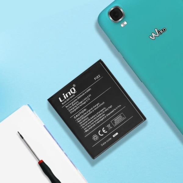 Internt batteri til Wiko Fizz Kapacitet 2600mAh LinQ Sort Svart