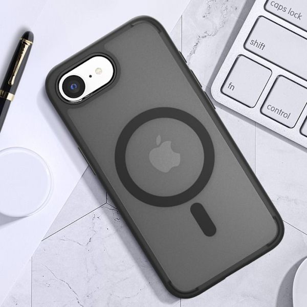 Coque MagSafe til iPhone 16e Slagfast Robust Ultra Hybrid Mag Spigen SGP Sort Svart