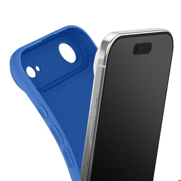 Siliconfodral för iPhone Air med förstärkt kamerablock Blå Blå