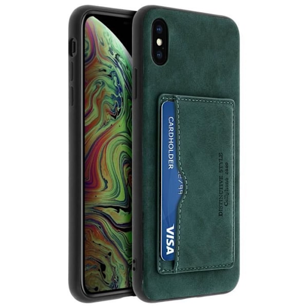 Apple iPhone XS Max Fodral Stötsäkert skyddskorthållare Stativ Videos Blå turkos