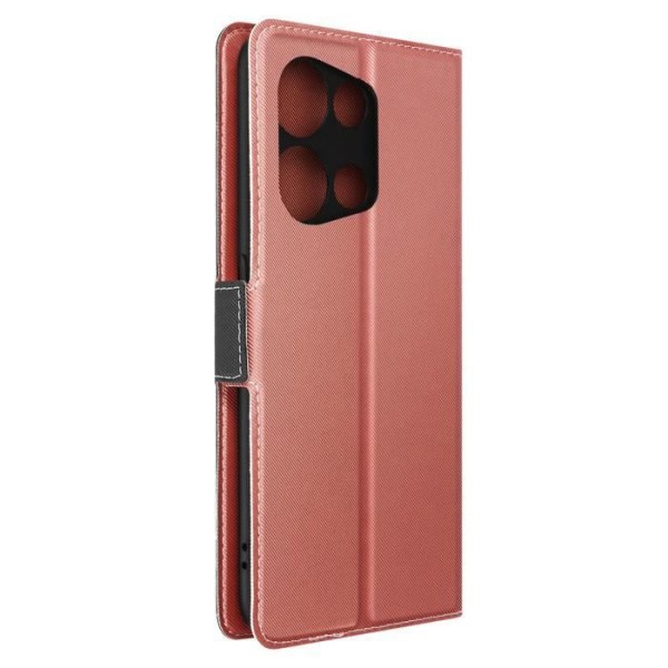 Oppo Reno 8 Pro 5G plånboksställ Smal ribbad yta i rosa/grå