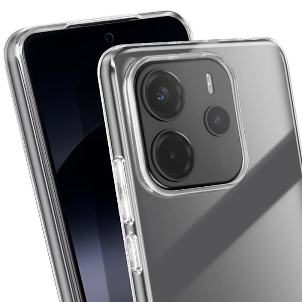 Xiaomi Redmi Note 14 4G Suojaa Silikonia, Akryylinen Läpinäkyvä Selkä Transparent