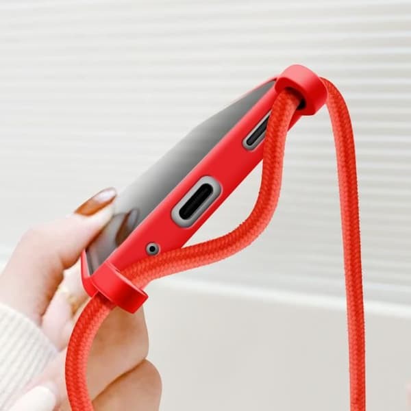 Coque Cordon Semi Rigid Soft touch för Samsung Galaxy A16 Röd Röd