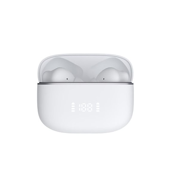 Trådlösa TWS-hörlurar Bluetooth 5.3 ANC ENC Digital visning Immersiv ljud Jaym Vit Vit