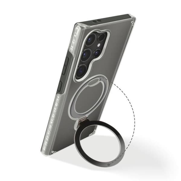 Coque MagSafe - Samsung - Galaxy S24 Ultra - Stöttålig - Fällbart Stöd - Svart Svart