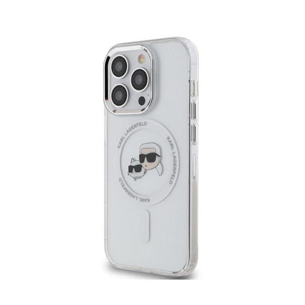 Coque til iPhone 13 Pro Imprægneret IML K og CH Kompatibel med MagSafe Karl Lagerfeld Gennemsigtig Vit