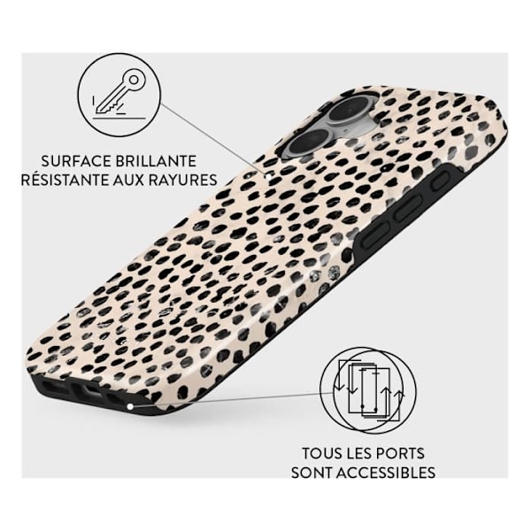 Coque - BURGA - Manteli Latte - iPhone 16 Plus - Iskunkestävä - Yhteensopiva MagSafe Svart