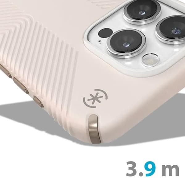 iPhone 15 Pro - Presidio2 Grip - Clicklock - Putoamissuoja 3,9 m - Beige beige