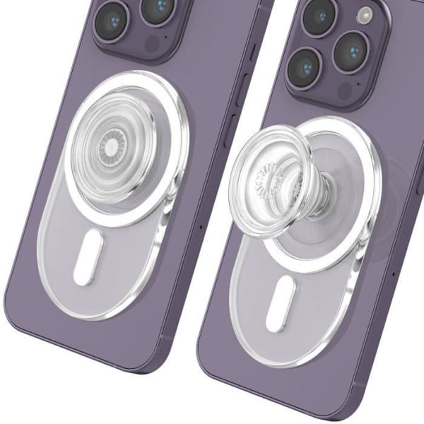 Smartphonetillbehör - POPSOCKETS - PopGrip - Magnetfäste - Videostöd - Infällbar Grå