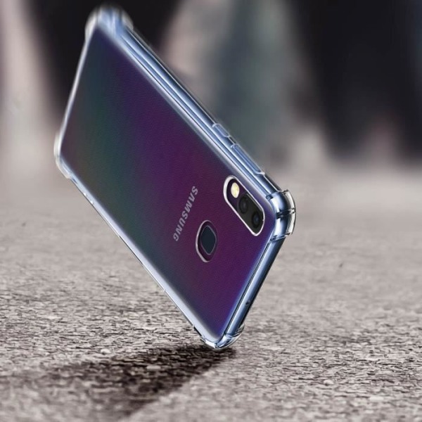 Suojakuori Samsung Galaxy A40 silikonille joustavat kulmat puskurin läpinäkyvä