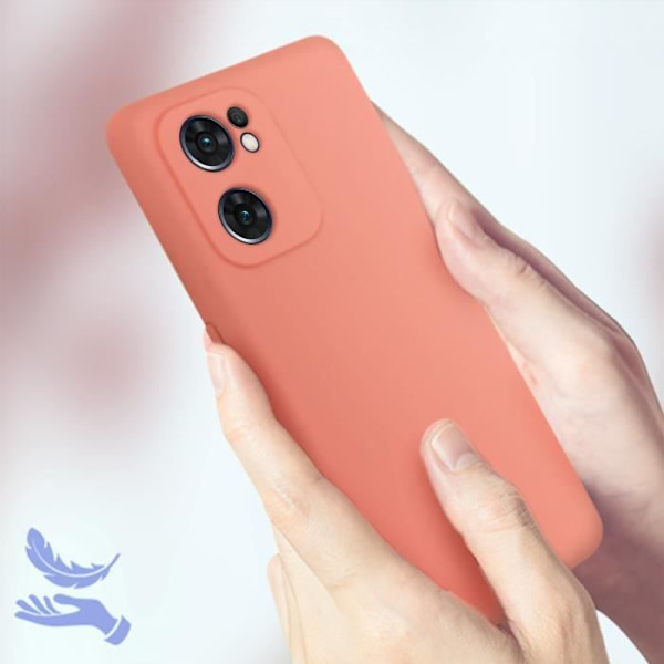 Skyddsskal - Oppo - Find X5 Lite - Semihård silikon - Soft-touch finish - Rosa Rosa