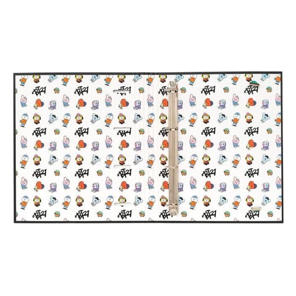 Mapper - Bt21 Street Mood - 4 ringe - 32 x 28 cm - Sort farve