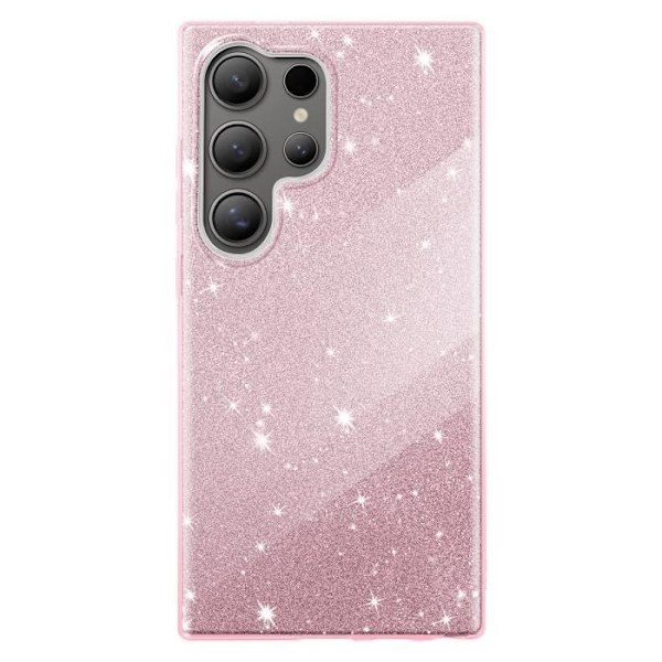 Coque Paillette för Samsung Galaxy S24 Ultra Silikon Ultra tunn Rosa Rosa