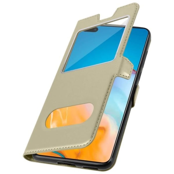 Huawei P40 Case Double Window Protection Stand Function - keltakulta