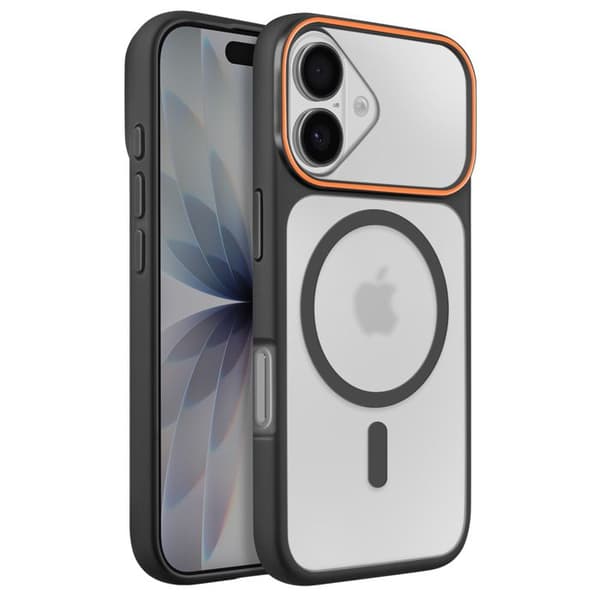 iPhone 17 Cover Kompatibel med MagSafe Beskyttelse Bi-materiale Hård Bagside Sort Svart