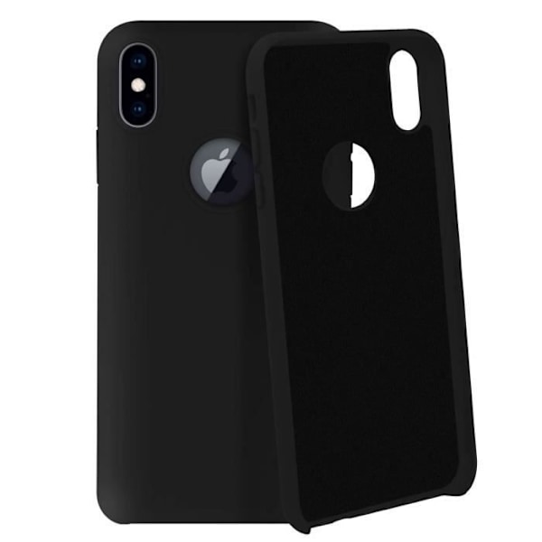 Skyddsskal - AVIZAR - iPhone XS Max - Halvstyv silikon - Soft Touch-yta - Svart Svart