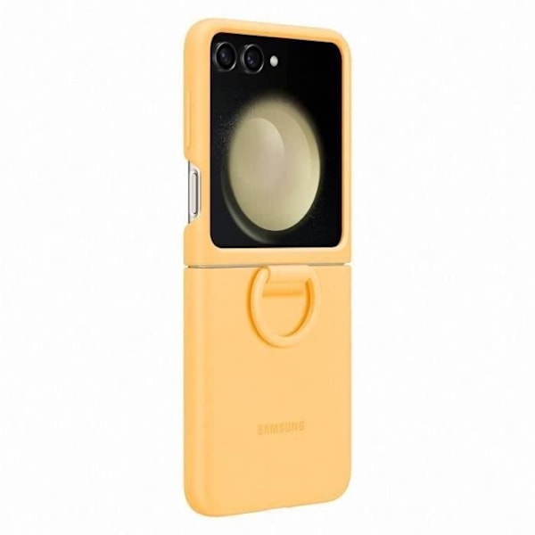 Samsung mobilfodral och skal Silikonfodral med ring Z Flip 5 Apricot Aprikos