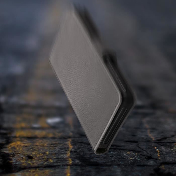 Smartphonefodral 5,3 till 5,8'' Plånboksfodral med glidande korthållare - grå XXL Grå