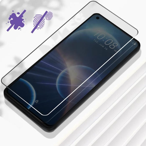 Suojakalvo - AVIZAR - HTC Desire 22 Pro - 9H karkaistu lasi - Naarmuuntumaton - Läpinäkyvä Transparent