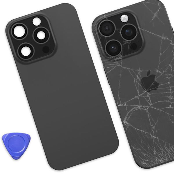 Batteri Cache - AVIZAR - iPhone 16 Pro - Sort - Forud-applied Klæbemiddel - Integreret Optisk Blok Svart