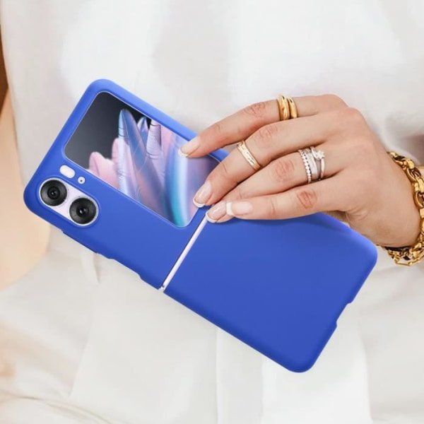 AVIZAR fodral till Oppo Find N2 Flip - Blå anpassad design - Styv polykarbonat Blå