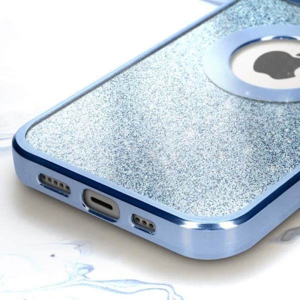 Blått glitterfodral till iPhone 13 Pro