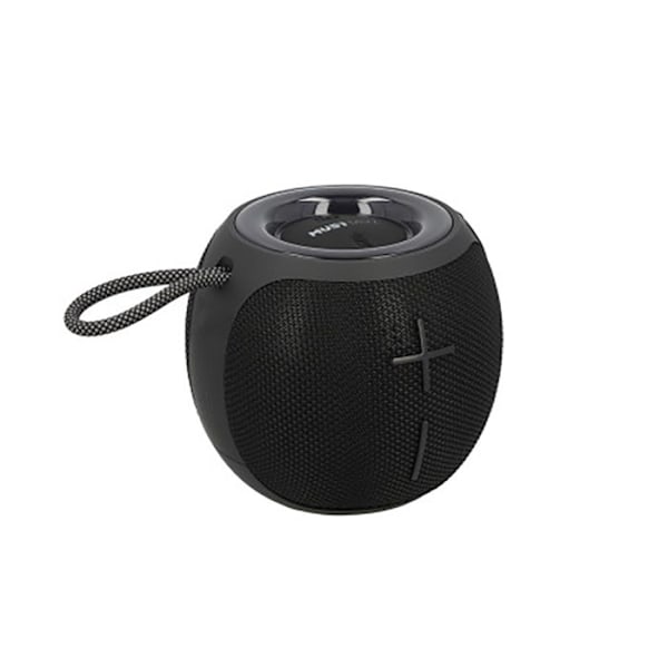Bærbar Bluetooth-højttaler 20W Sphærisk Musthavz IPX4 Dyb Bas Grab 'N Go Sort Svart